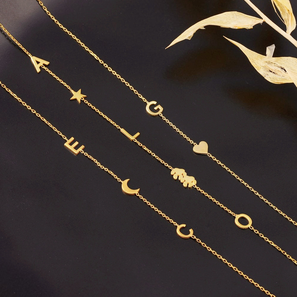 Birth Flower Necklace - Colar com nome personalizado, joia para